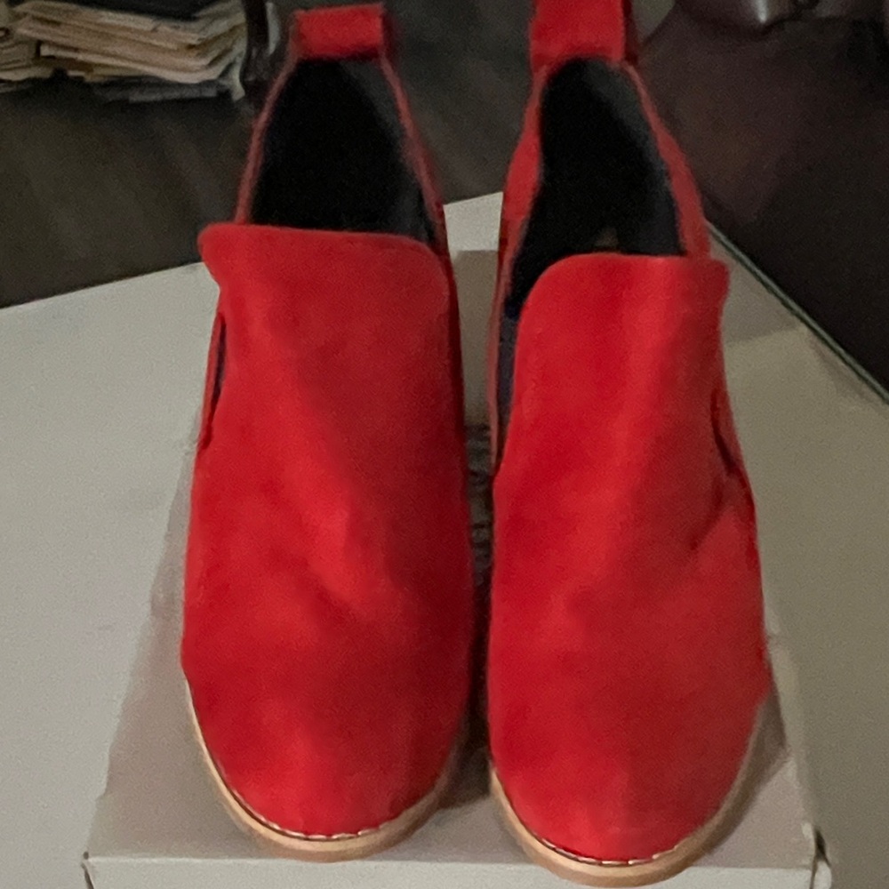 Vibrant Red Ankle Booties for Women